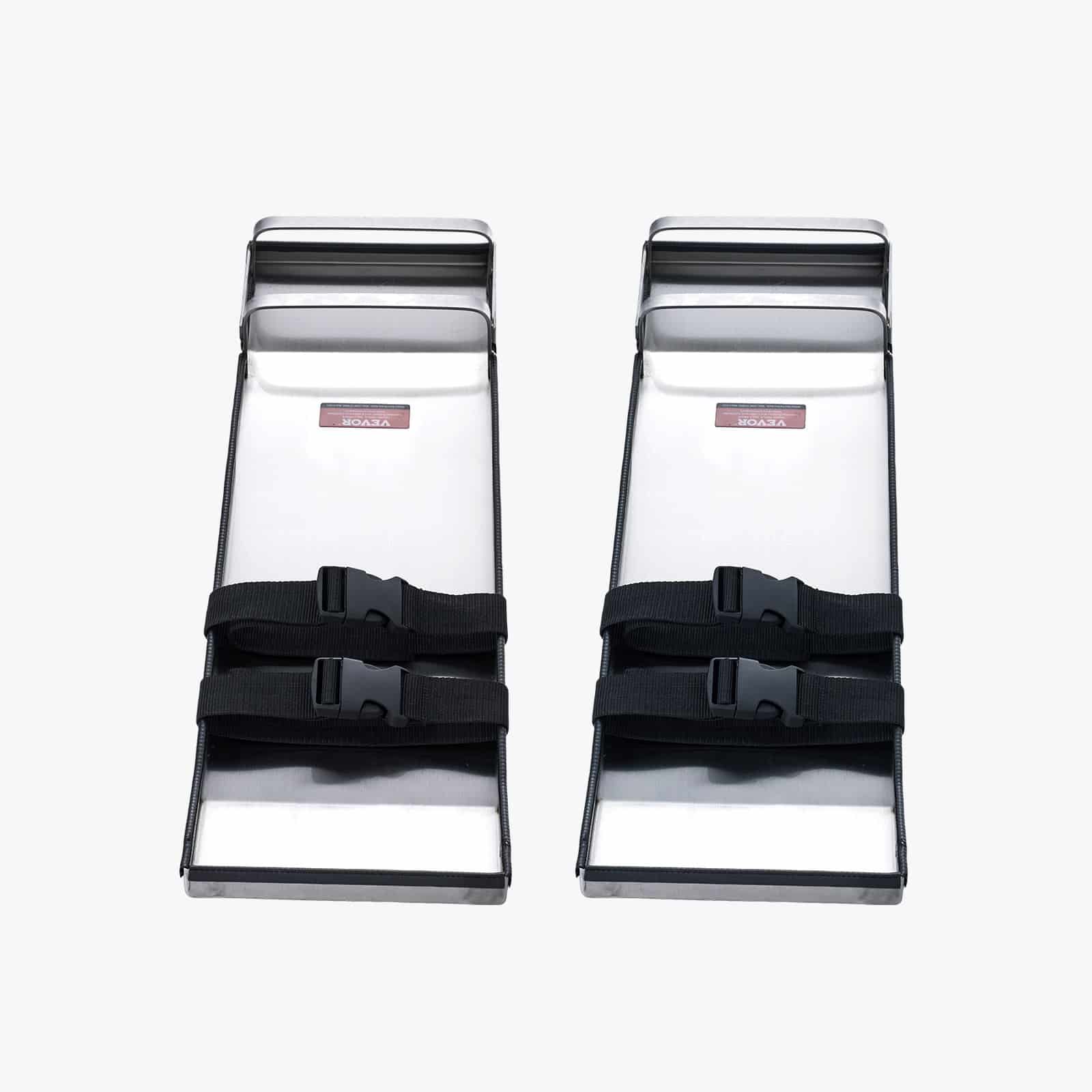 VEVOR Stainless Steel Concrete Knee Boards 71x20 cm with Straps – Sliding Pads for Cement Finishing, Ergonomic Design, Pair - Image 11