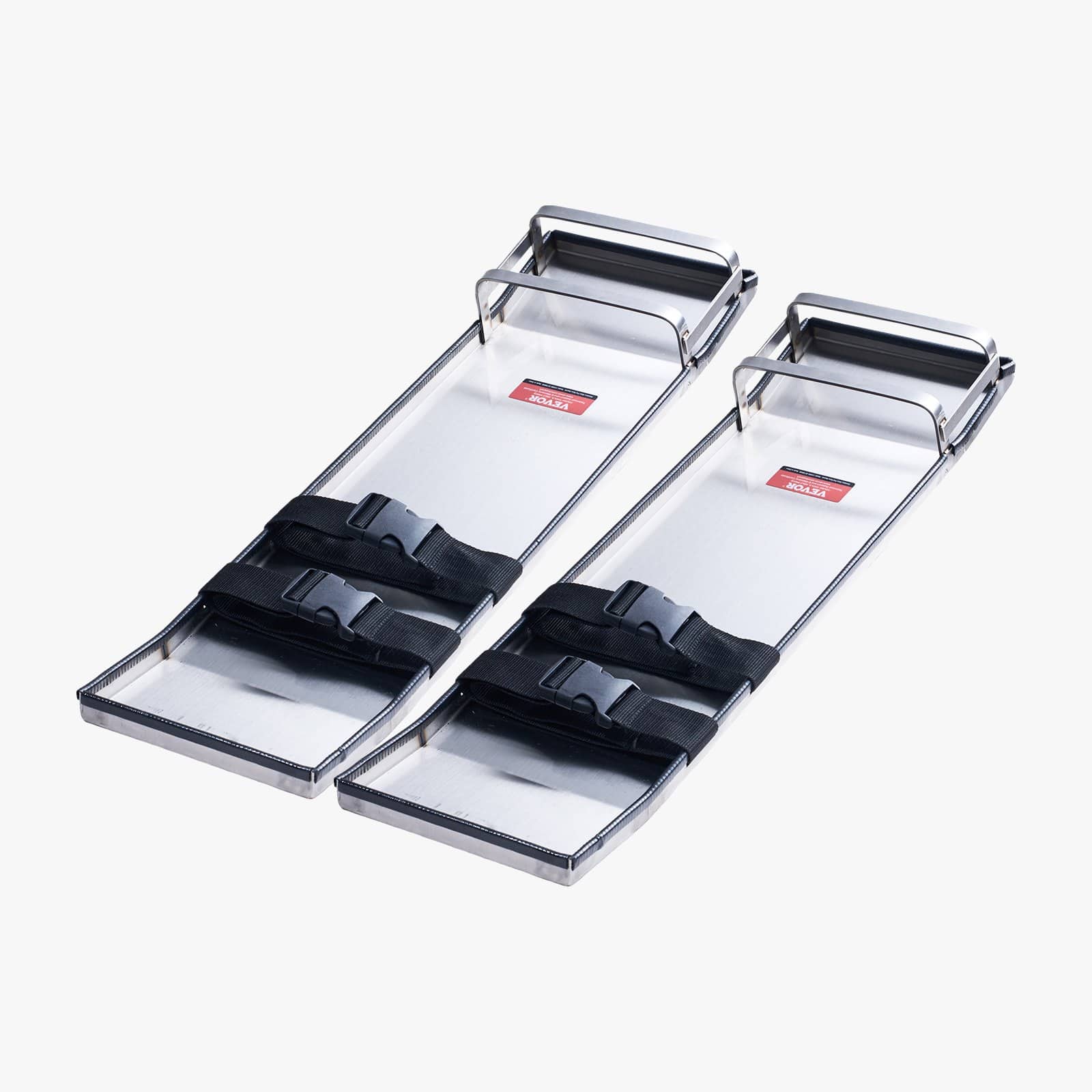 VEVOR Stainless Steel Concrete Knee Boards 71x20 cm with Straps – Sliding Pads for Cement Finishing, Ergonomic Design, Pair - Image 9
