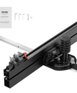 Точный угломер VEVOR для настольной пилы, паз 19x9,5 мм, решетка 45,7 см, 15 фиксированных углов, алюминиевый сплав