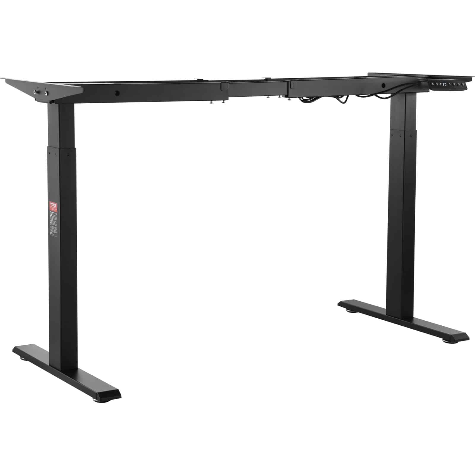 VEVOR Electric Standing Desk Frame, Dual Motor, Adjustable Height 70–117 cm, Black, Fits 120–210 cm Desktop, 125 kg Load — изображение 9