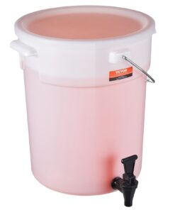 VEVOR 18.9L Plastic Beverage Dispenser with Spigot & Lid – Juice, Iced Tea, Water Server for Parties, Hotels, Restaurants