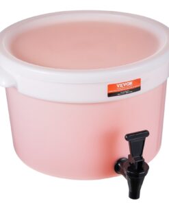 VEVOR 11.4L Plastic Beverage Dispenser with Spigot & Lid – Large Juice Container for Parties, Hotels, Restaurants