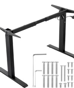 Электрическая регулируемая рама для стола VEVOR, высота 70–117 см, подходит для столешниц 100–160 см, нагрузка 80 кг, LED-контроллер