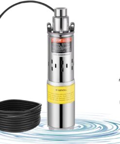 VEVOR 24V сонячний занурювальний насос 277Вт, 35 л/хв, напір 82.9 м, занурення 20 м, для свердловин, зрошення, худоби