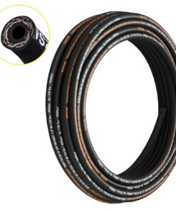 VEVOR 1/2 "x 30,5m hidrauliskā šļūtene, 4000 PSI, Gumija ar 2 tērauda stiepļu pinumiem, Elastīga eļļas šļūtene, -40 °C līdz 121 °C, Tilpuma spole