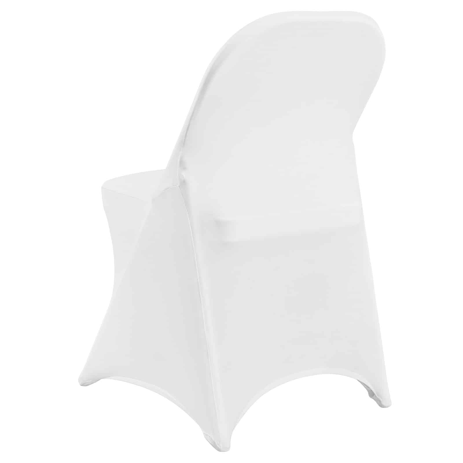 100PCS White Stretch Spandex Folding Chair Covers – Universal Fit, Washable & Durable Slipcovers for Events & Banquets — изображение 10