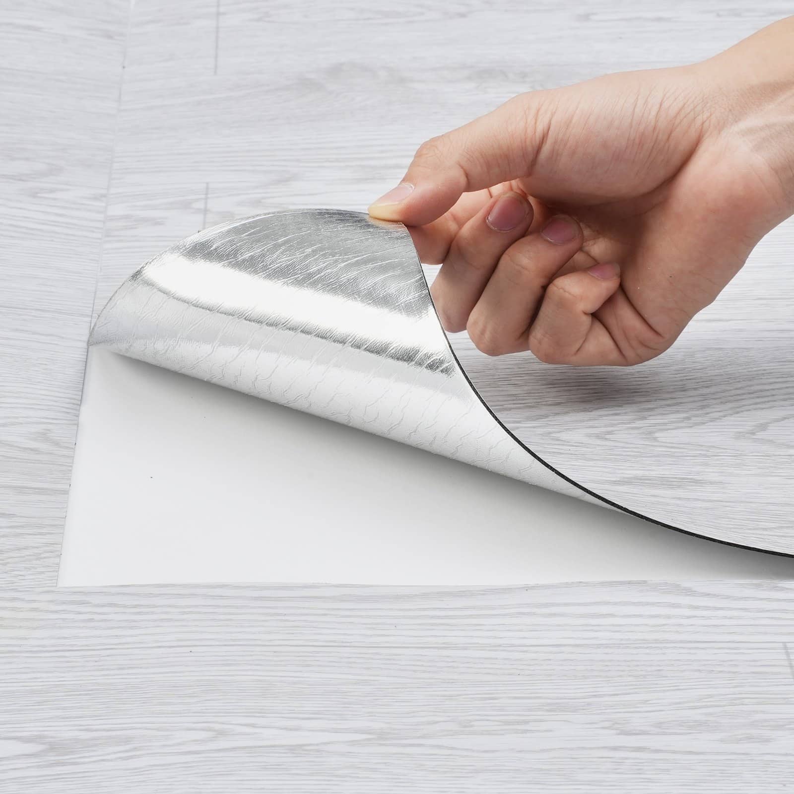 VEVOR самоклеящиеся виниловые плитки 9,9м x 60см, 1,5мм, светло-серый древесный узор, водостойкое покрытие для пола DIY