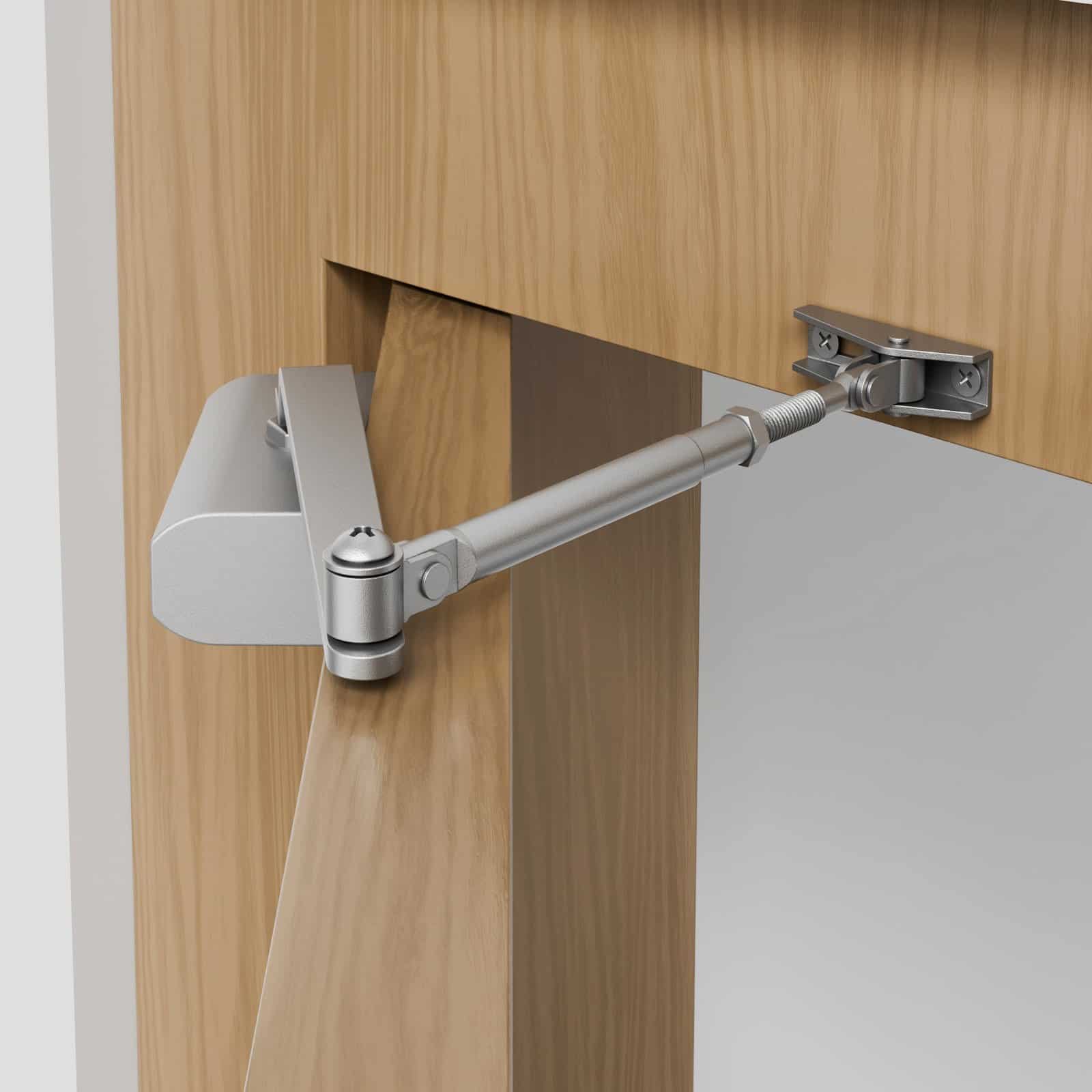 VEVOR Hydraulic Door Closer, Adjustable Heavy-Duty Automatic Closer for 45 kg Doors, Cast Aluminum, Silver, Easy Install — изображение 8
