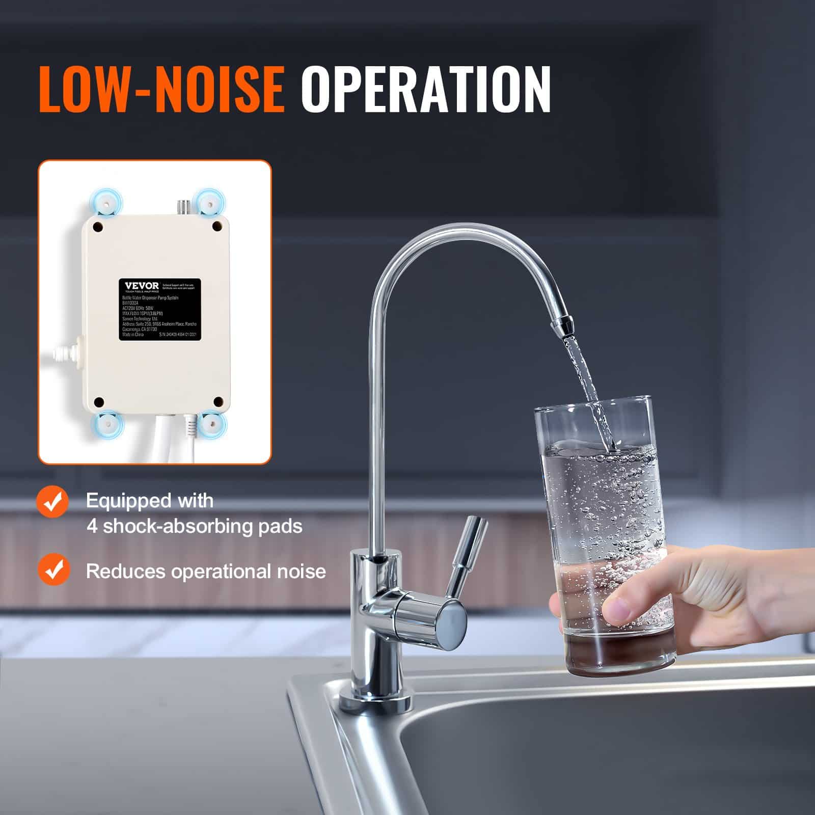VEVOR Automatic Electric Water Dispenser Pump for 18.9L Bottles, Adjustable Flow, Compatible with Coffee Machines, Fridges, Ice Makers — изображение 5