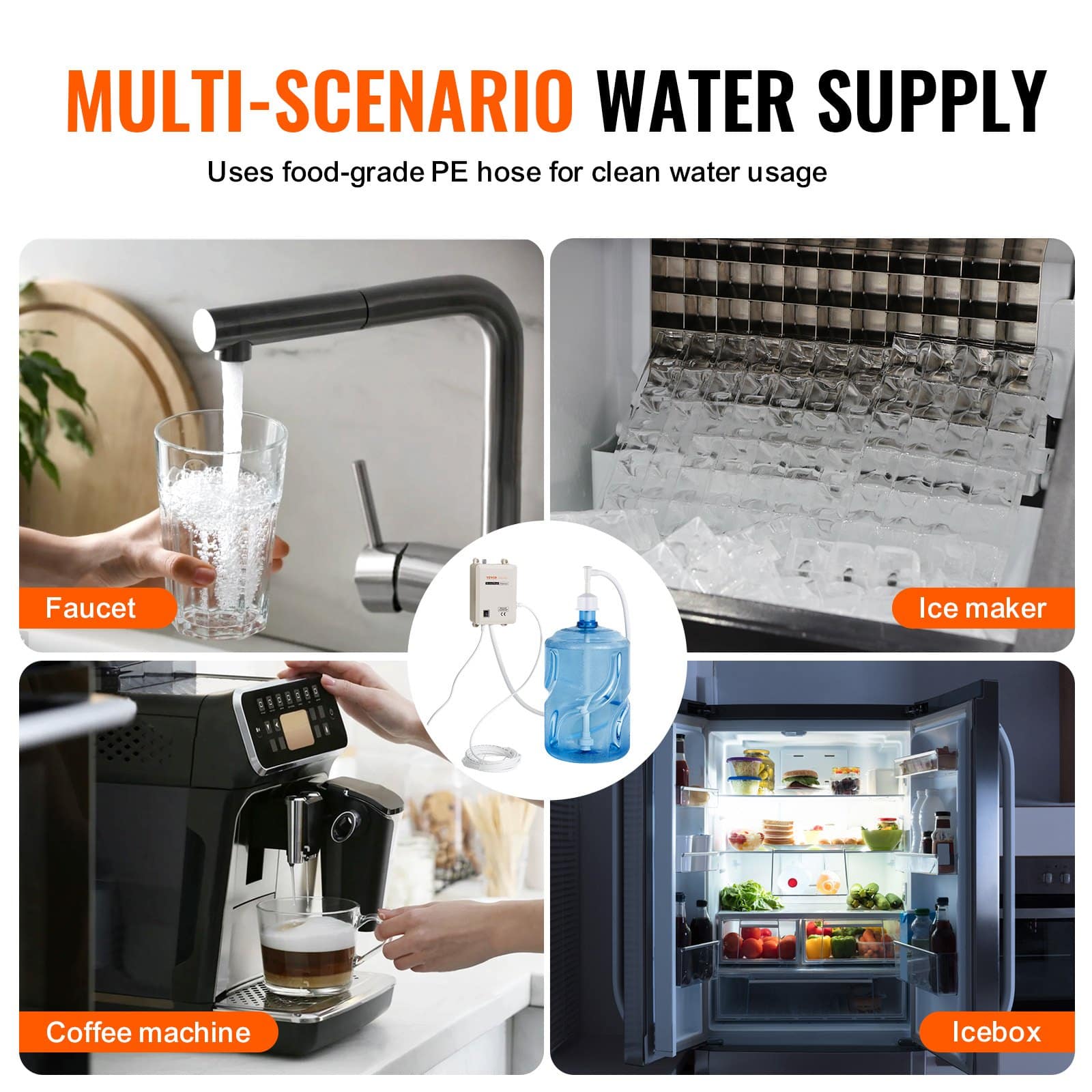 VEVOR Automatic Electric Water Dispenser Pump for 18.9L Bottles, Adjustable Flow, Compatible with Coffee Machines, Fridges, Ice Makers — изображение 6