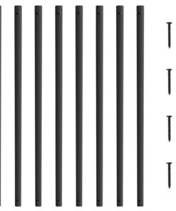 VEVOR 82cm Flat Aluminum Balusters, 51 Pack with Screws, Black Powder-Coated Deck Railing Spindles for Staircases & Porches