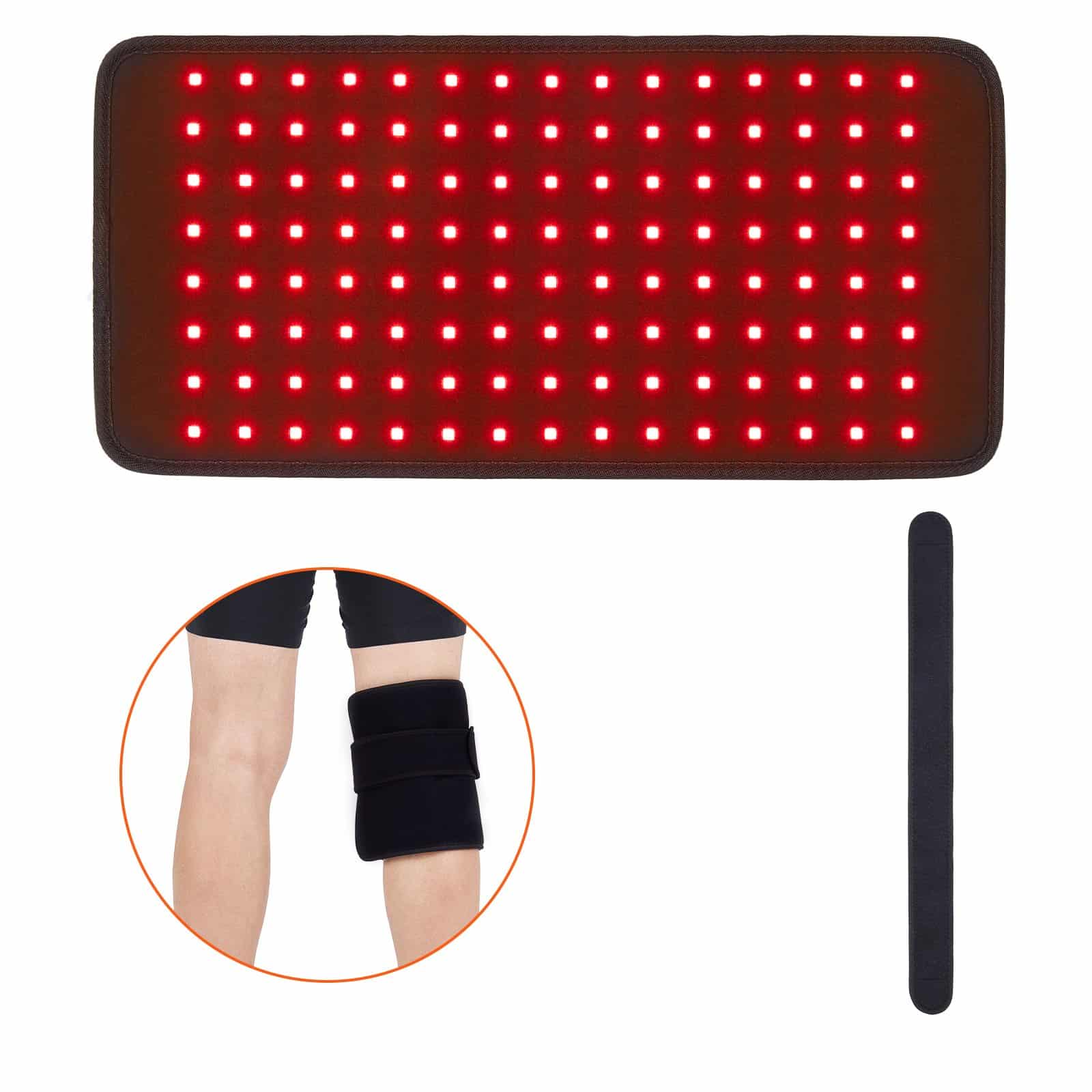 VEVOR Red Light Therapy Mat 120 LEDs, 660nm & 850nm Dual Wavelengths for Pain Relief & Skin Rejuvenation, 41x20cm