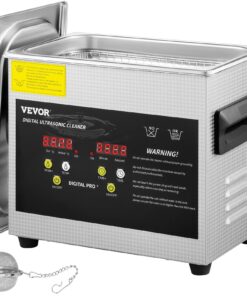 VEVOR 3L ультразвуковой очиститель – 200Вт с подогревом, цифровой лабораторный очиститель с таймером, 120Вт для украшений, очков, деталей