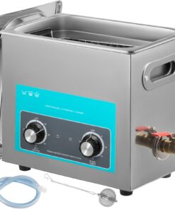 Ультразвуковой очиститель VEVOR 6L с нагревателем и таймером, нержавеющая сталь 304, 40 кГц, для ювелирных изделий, очков, стоматологии и лабораторного использования