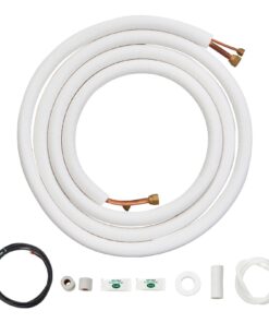 VEVOR 4876.8mm Mini Split Line Set with 6.4 & 12.7mm Copper Pipes, Triple Insulation, for 12000-18000 BTU HVAC Systems