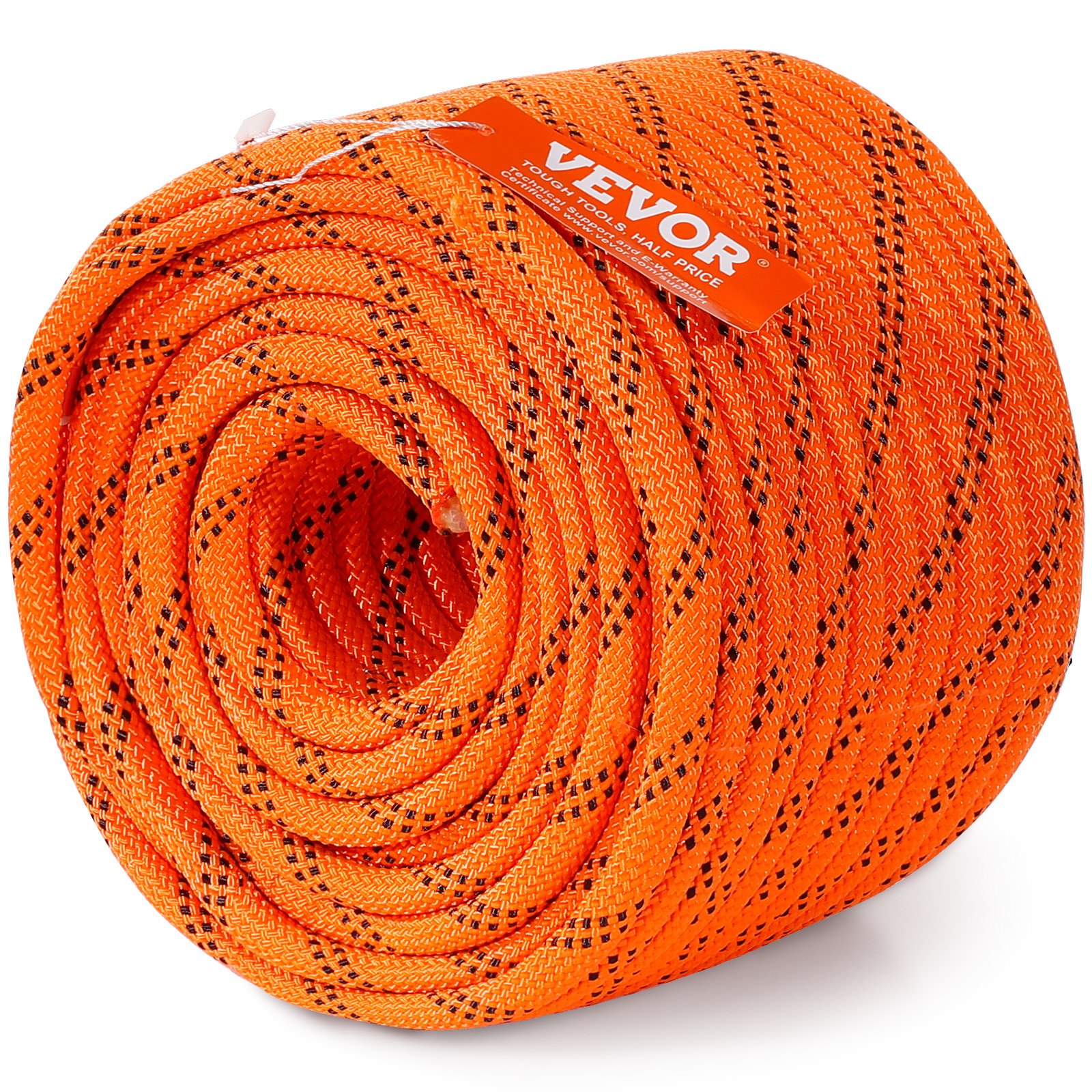 VEVOR Double Braid Polyester Tree Climbing Rope 1 cm x 36.6 m, 48-Strand, 17.79 kN Breaking Strength, Heat-Sealed Ends - Image 10
