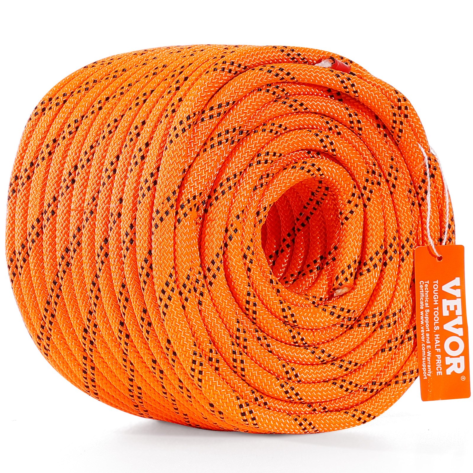 VEVOR Double Braid Polyester Tree Climbing Rope 1 cm x 36.6 m, 48-Strand, 17.79 kN Breaking Strength, Heat-Sealed Ends - Image 11