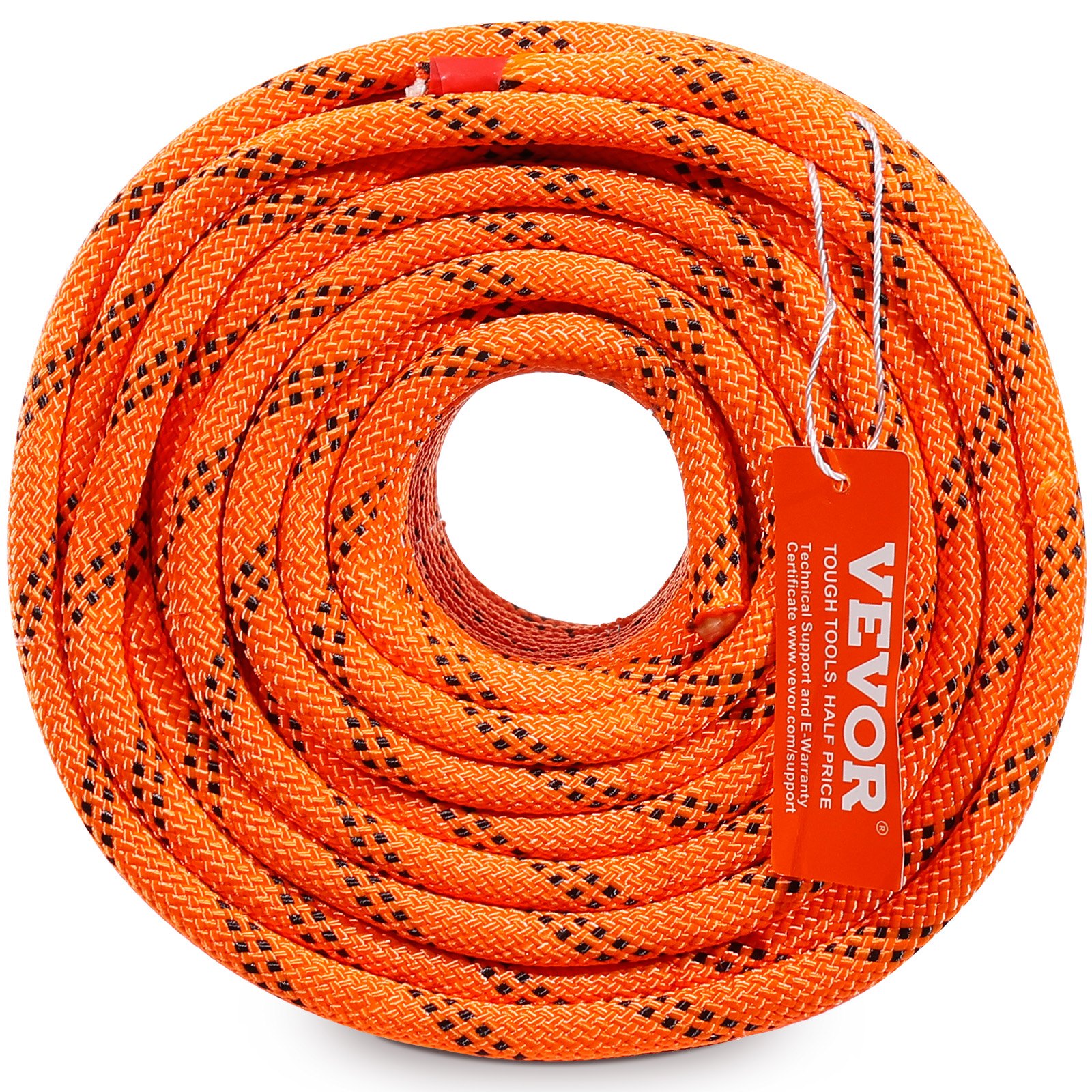 VEVOR Double Braid Polyester Tree Climbing Rope 1 cm x 36.6 m, 48-Strand, 17.79 kN Breaking Strength, Heat-Sealed Ends - Image 12