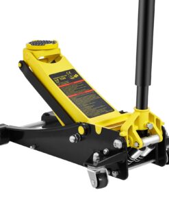 VEVOR 3 Ton Low Profile Steel Floor Jack with Dual Pistons, 75–495 mm Lift Range, Quick Lift Pump for Cars & SUVs