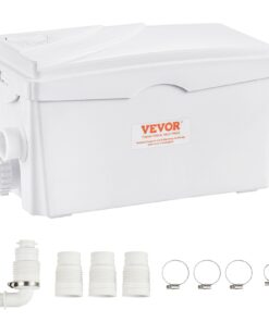 VEVOR 350W makeratora kanalizācijas sūknis, 6000 L/h plūsma, 7 m pacēlums, 3 ieplūdes vannas, virtuves, veļas ūdens novadei