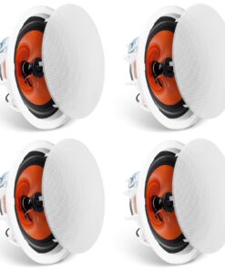 VEVOR 4PCS 20, 3 см 100 Вт In-Ceiling/In-Wall динаміки з НЧ-динаміком і твітером, фарбувальна решітка, аудіо високої точності