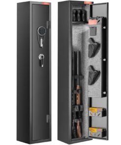 VEVOR Gun Safe для 2 винтовок и пистолетов, цифровой замок, съемная полка, стойка для пистолета, шкаф для хранения винтовок длиной 130 см