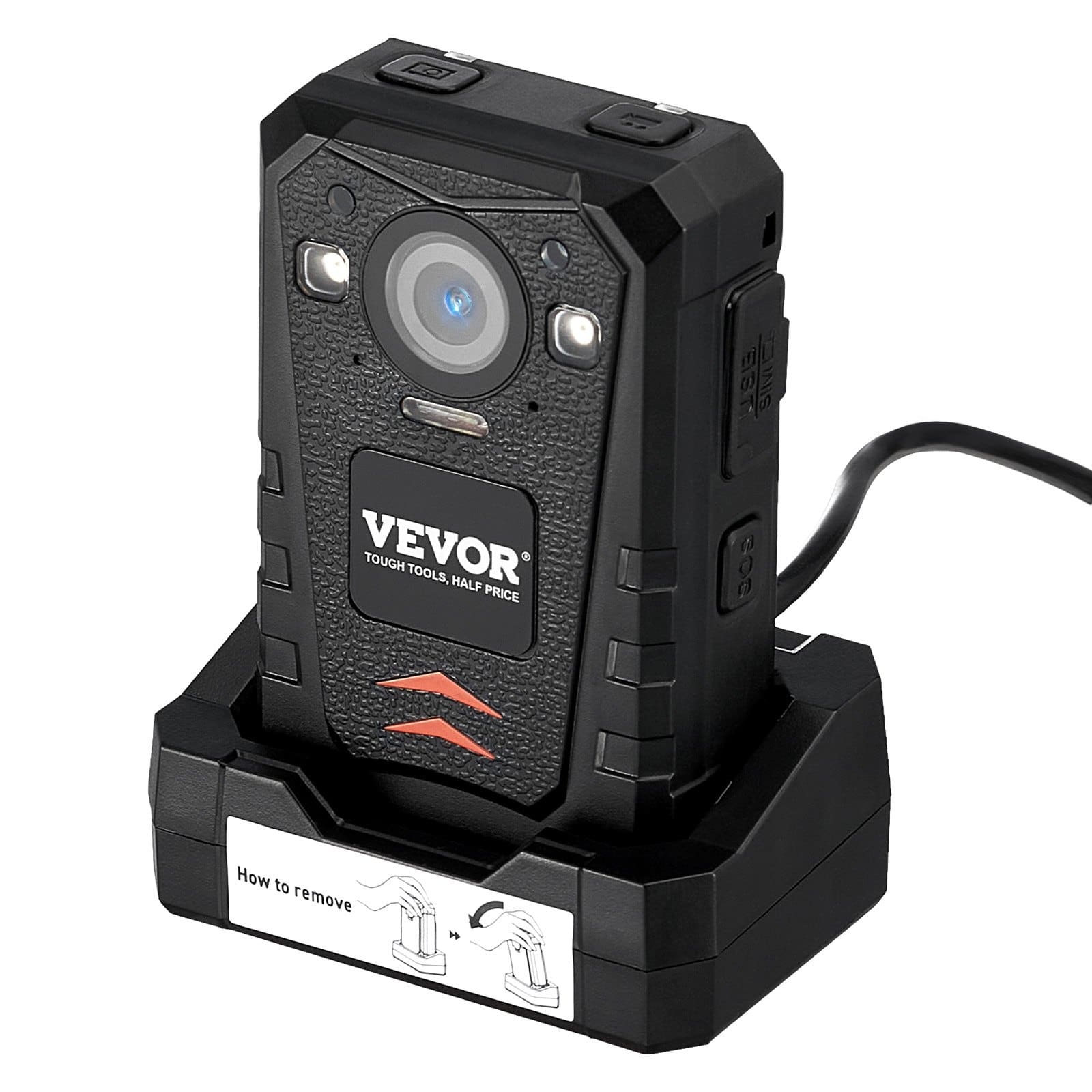 VEVOR 2K HD Police Body Camera 64GB with Audio, Infrared Night Vision, GPS, 3500mAh Battery, Waterproof, 2'' LCD - Image 11