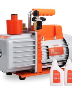 VEVOR 2-ступенчатый вакуумный насос 11,9 м³/ч для HVAC, ремонта кондиционеров, дегазации смолы, 250мл масла, 230В