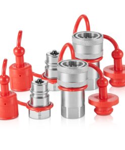 VEVOR гидравлические быстросъемные соединения 1,3 см с резьбой NPT, ISO 5675, для мини-погрузчиков, 4 колпачка, 4000 PSI