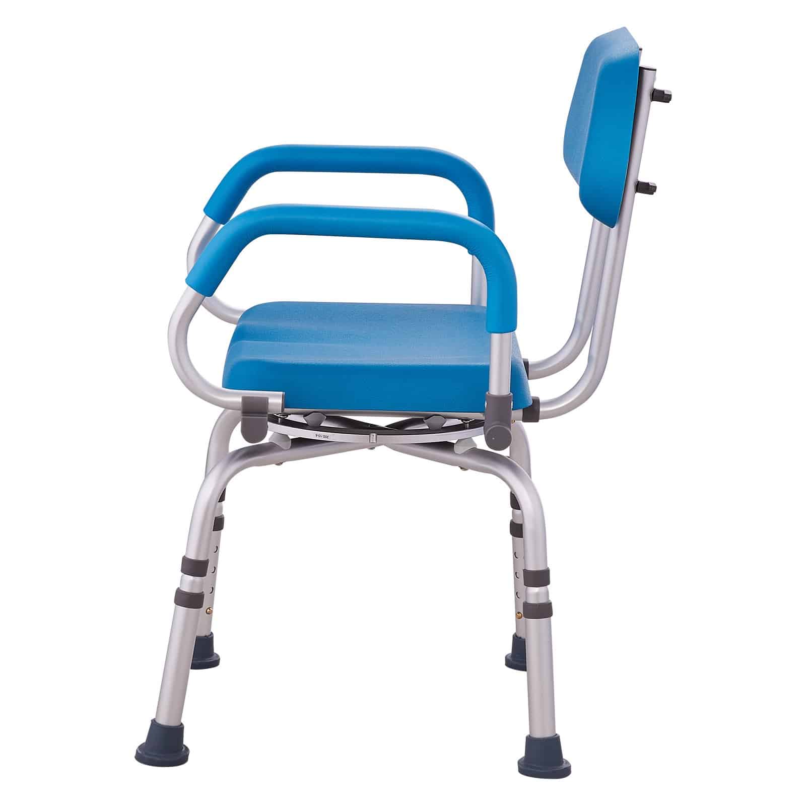 VEVOR 360° Swivel Shower Chair with Adjustable Height, Padded Seat & Pivoting Arms for Elderly & Disabled, 136kg Capacity - Image 10