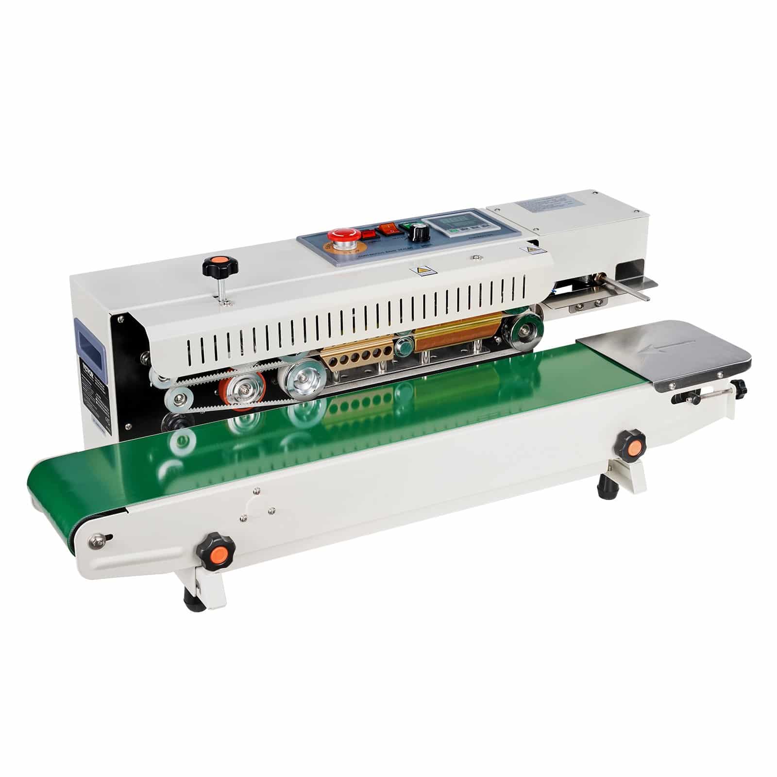 VEVOR Horizontal Band Sealer, 6-12 mm Seal Width, Digital Temp Control, 0.02–0.8 mm Plastic Bag Sealing, Inflation Function - Pilt 10