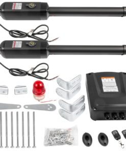 Двойной качающийся открыватель ворот VEVOR 24V, Комплект автоматического дистанционного управления для ворот до 300 кг & 2,74 м на лист, рейтинг IP44