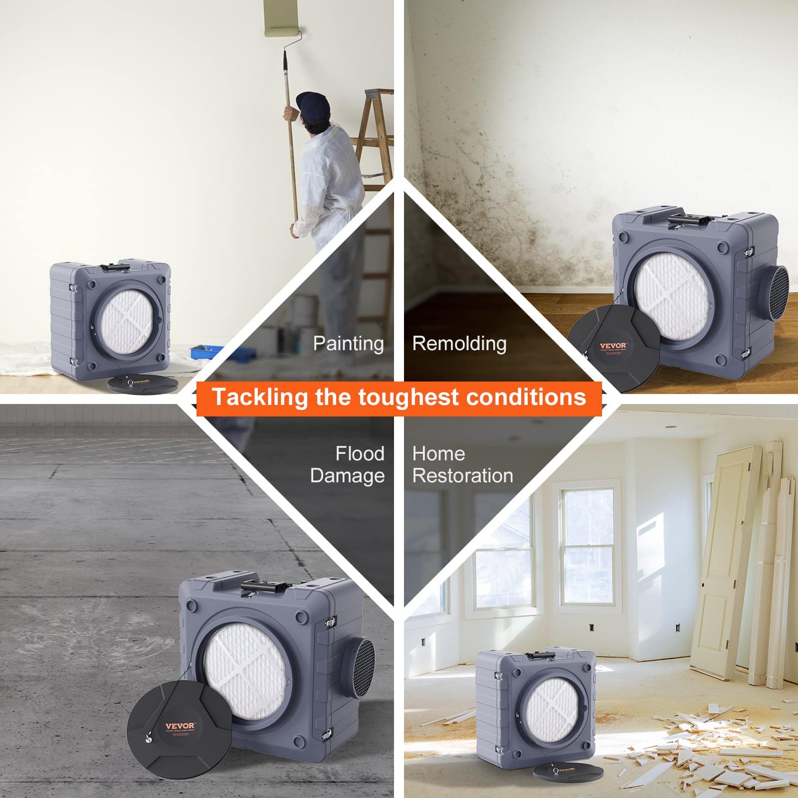 VEVOR 800 CFM Stackable Air Purifier with UV-C, HEPA H13 Filter & 3-Stage Filtration for Allergen & Odor Removal — изображение 6