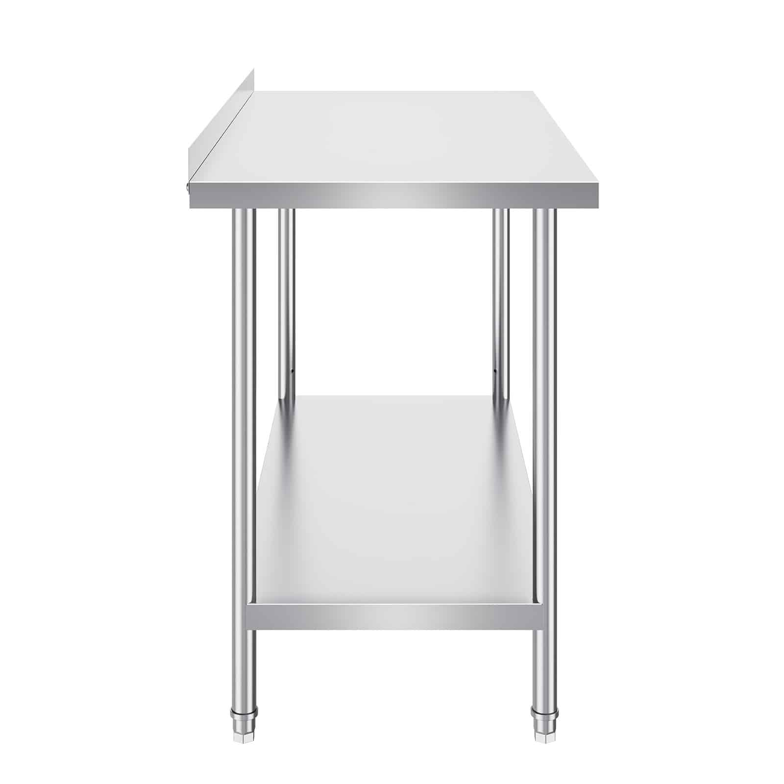 VEVOR 61x122x91cm Stainless Steel Work Table with Adjustable Shelf, Heavy-Duty Prep Table for Restaurant/Home/Hotel Use — attēls 9