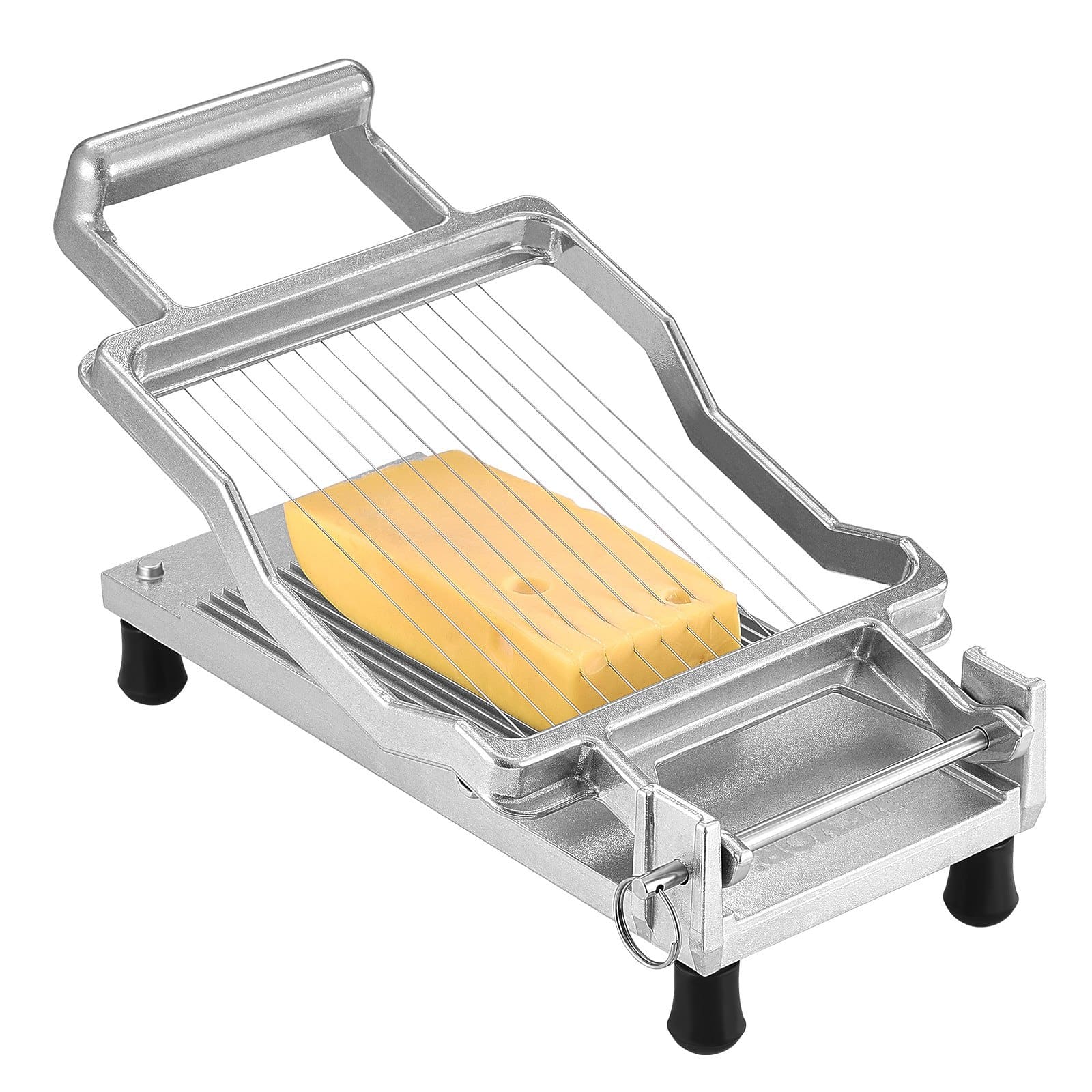VEVOR Commercial Cheese Slicer with 10mm & 20mm Wire Blades, Stainless Steel Cutter, Aluminum Frame, Easy Disassembly - Pilt 12