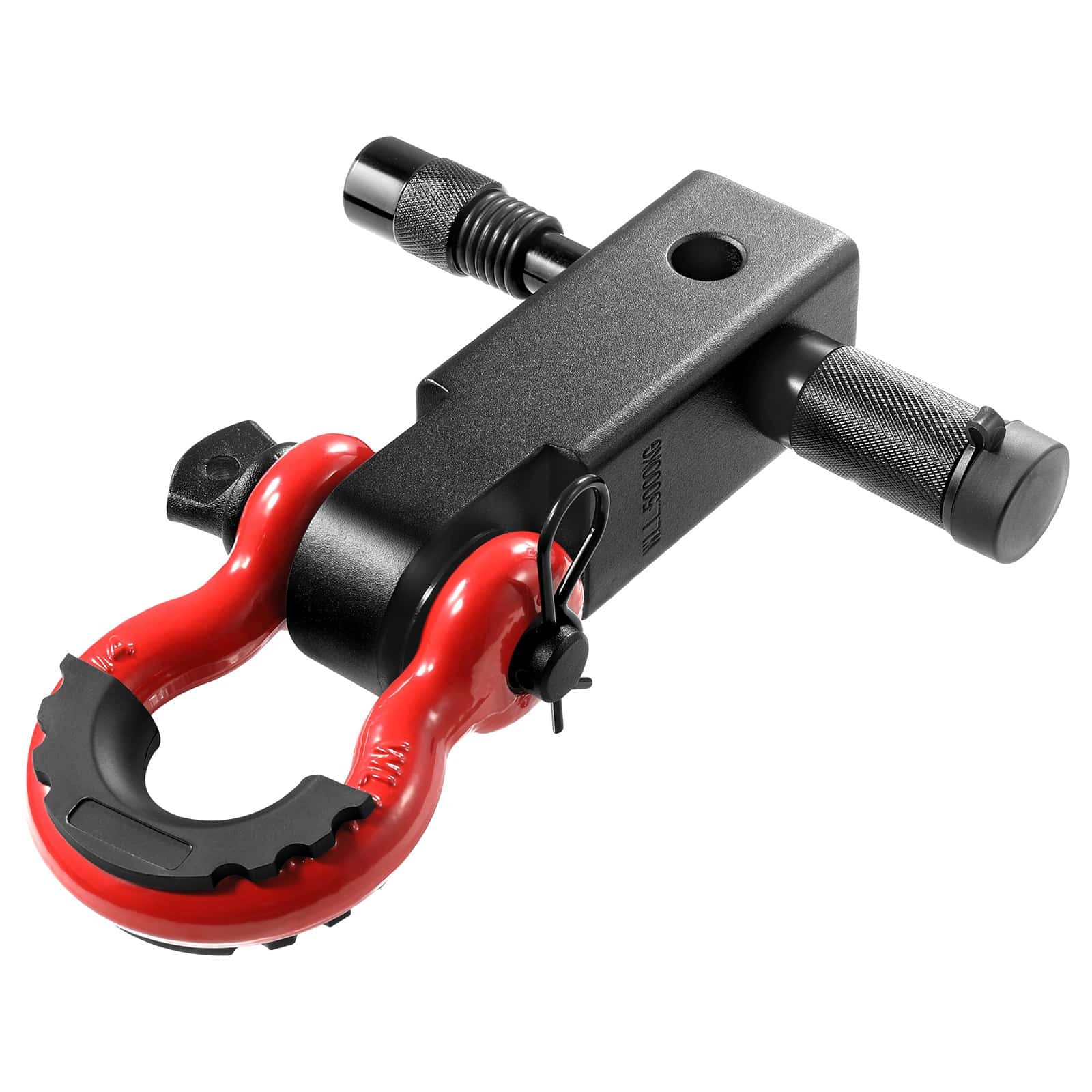 VEVOR Heavy-Duty 50mm Shackle Hitch Receiver, 30,000kg Break Strength, with D-Ring & Lock Pin for Trucks, SUVs, Off-Road Recovery