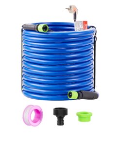 VEVOR 30.5m Heated RV Water Hose, -42.7℃ Anti-Freeze, Self-Regulating, 5/8" I.D., BPA-Free, Quick-Connect, Drinking Safe