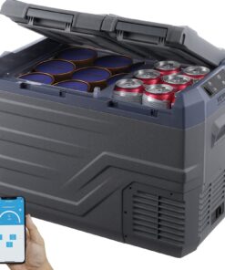 VEVOR 32L Dual Zone Car Refrigerator Freezer, -20°C to 20°C, 12/24V DC & 100–240V AC, Portable Compressor Cooler for Camping & RV