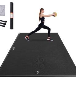 VEVOR Non-Slip Exercise Mat 2.4x1.5m – Thick 7mm Yoga & Fitness Mat for Home Gym, HIIT, Pilates, Dance & More