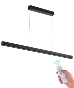 VEVOR 20W 119.4 cm Dimmable LED Linear Pendant Light with Remote, Adjustable Color Temperature & Brightness