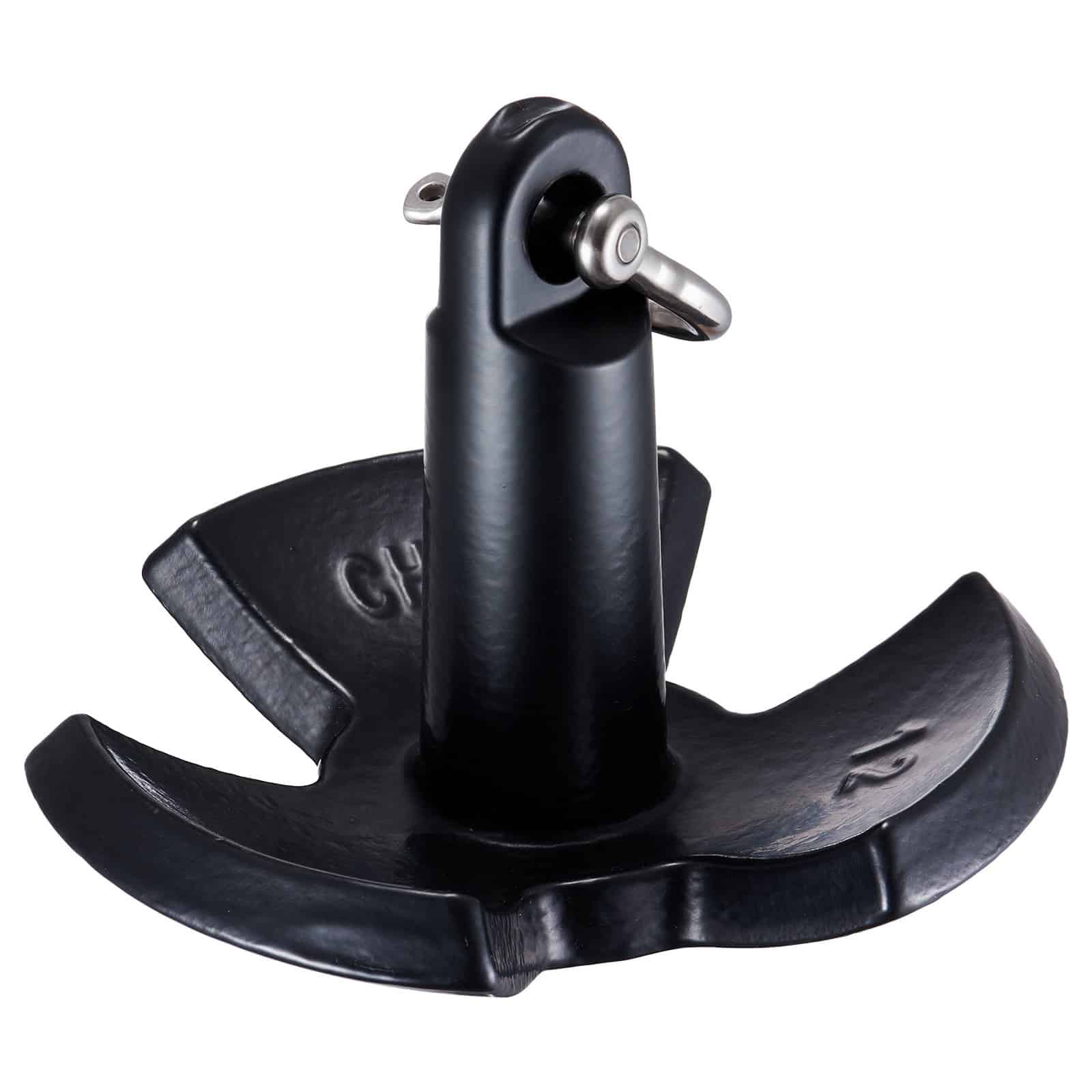 VEVOR 5.4 kg River Anchor for Boats up to 3 m, Cast Iron Mushroom Anchor with Shackle, Vinyl-Coated, for Lakes & Rivers