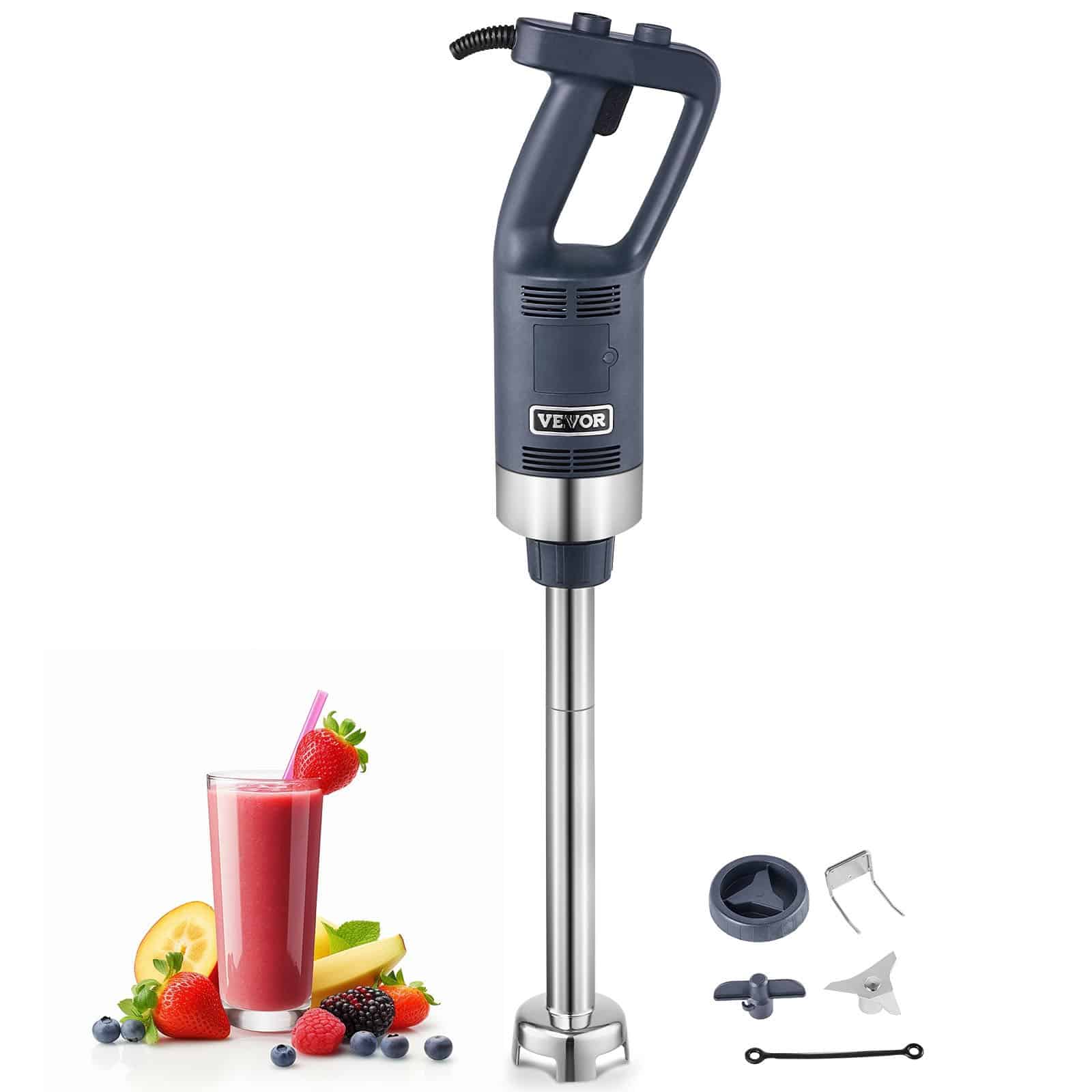 VEVOR 500W Commercial Hand Blender, 40cm Variable Speed Immersion Mixer with Stainless Steel Blades for Soup, Sauces & Cream