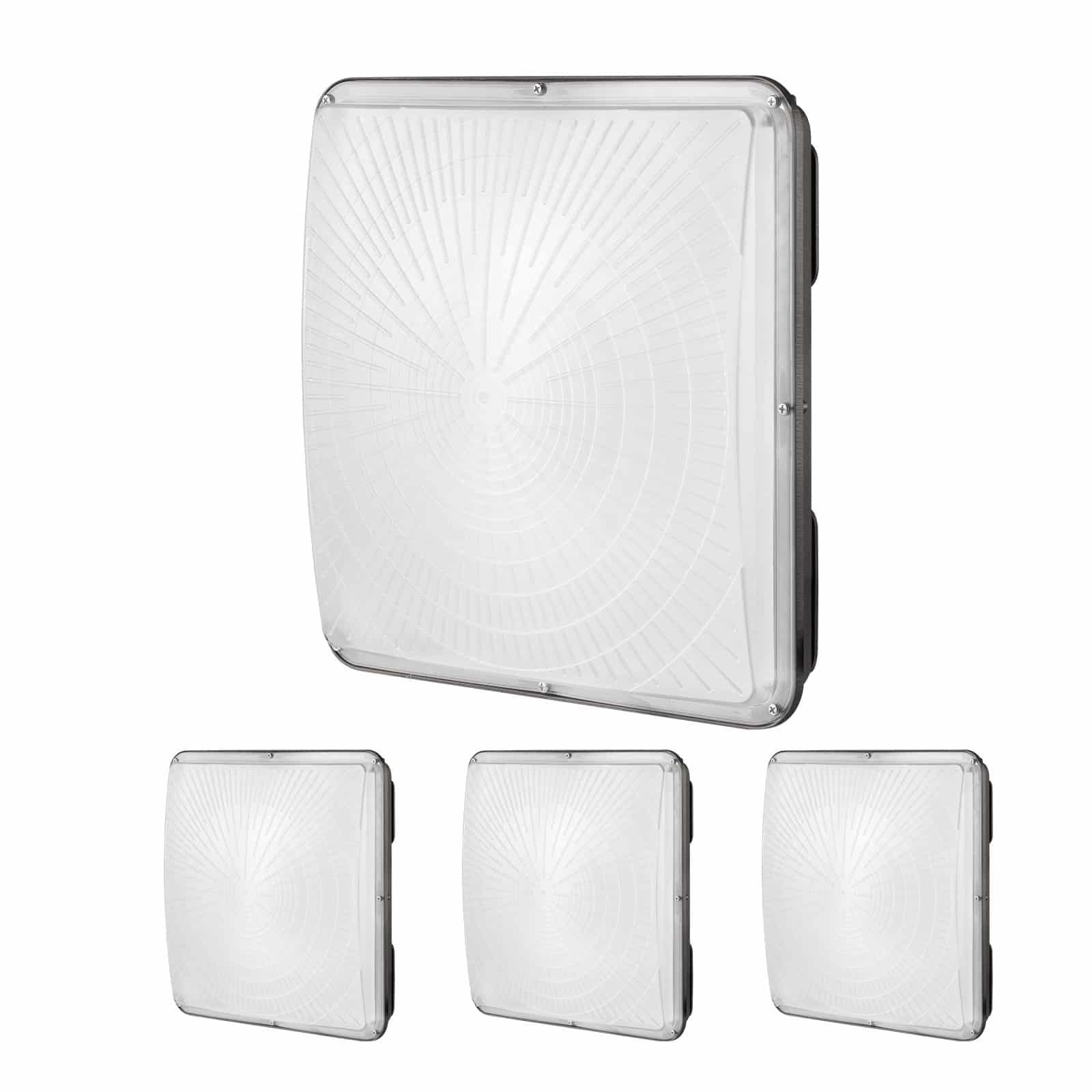 VEVOR 4 gab. 150W LED nojumes gaismas, 16500LM 5000K, IP65 ūdensizturīgas āra griestu gaismas garāžām, DUS, noliktavām