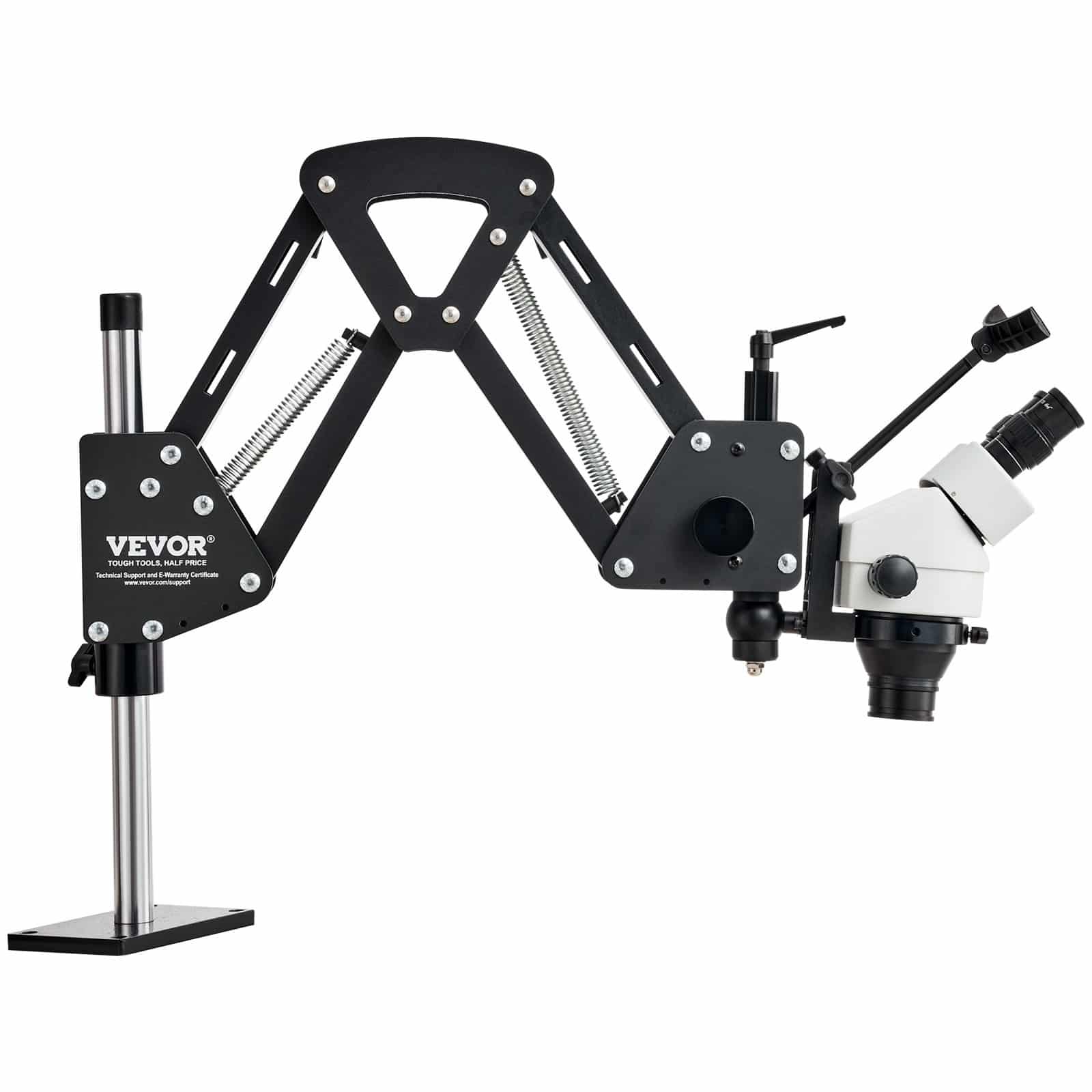 VEVOR 7X-45X Jewelry Microscope with Spring Bracket, LED Ring Light, USB, 360° Ball Vise, Adjustable Stand, for Jewelry Inlay - Зображення 10