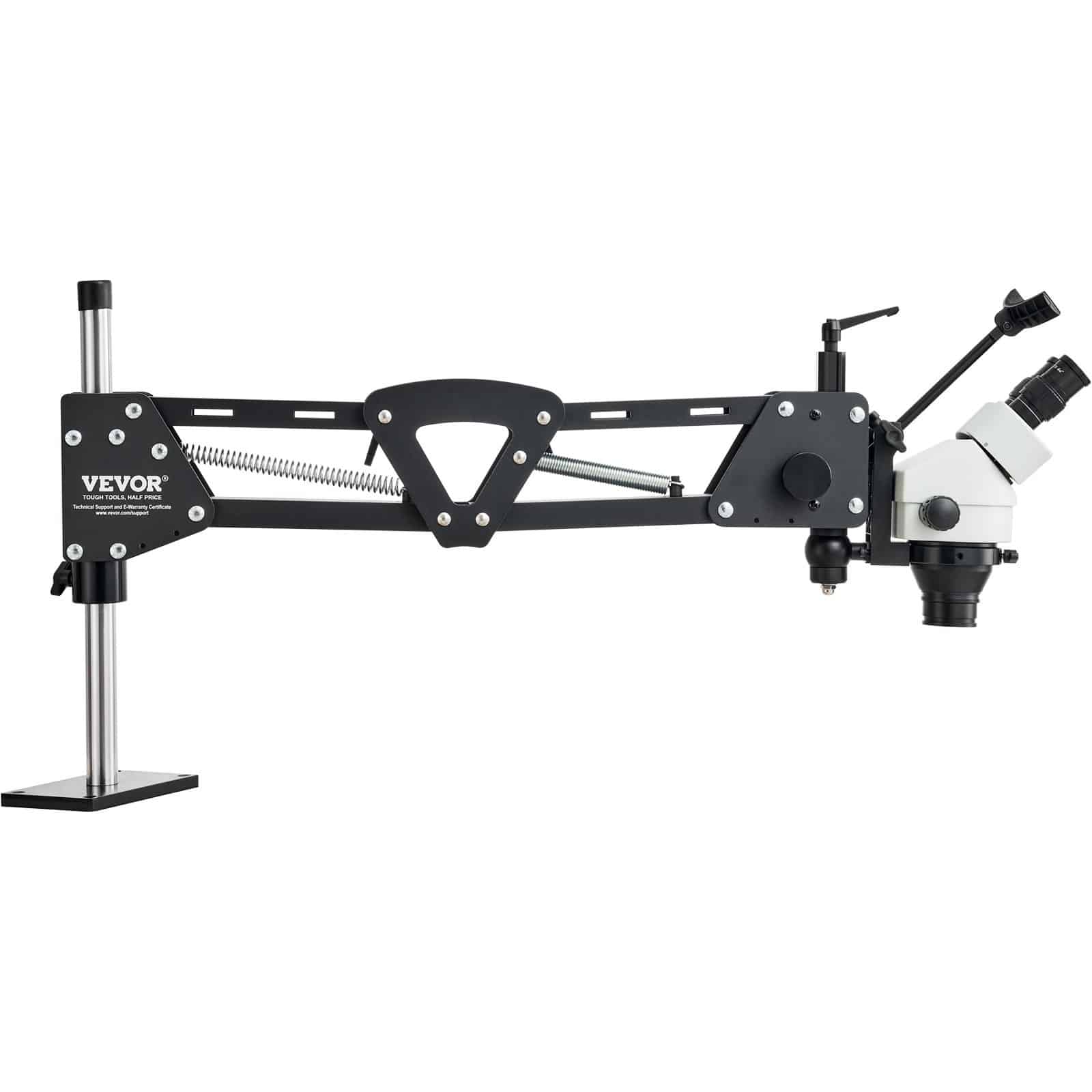 VEVOR 7X-45X Jewelry Microscope with Spring Bracket, LED Ring Light, USB, 360° Ball Vise, Adjustable Stand, for Jewelry Inlay - Зображення 9