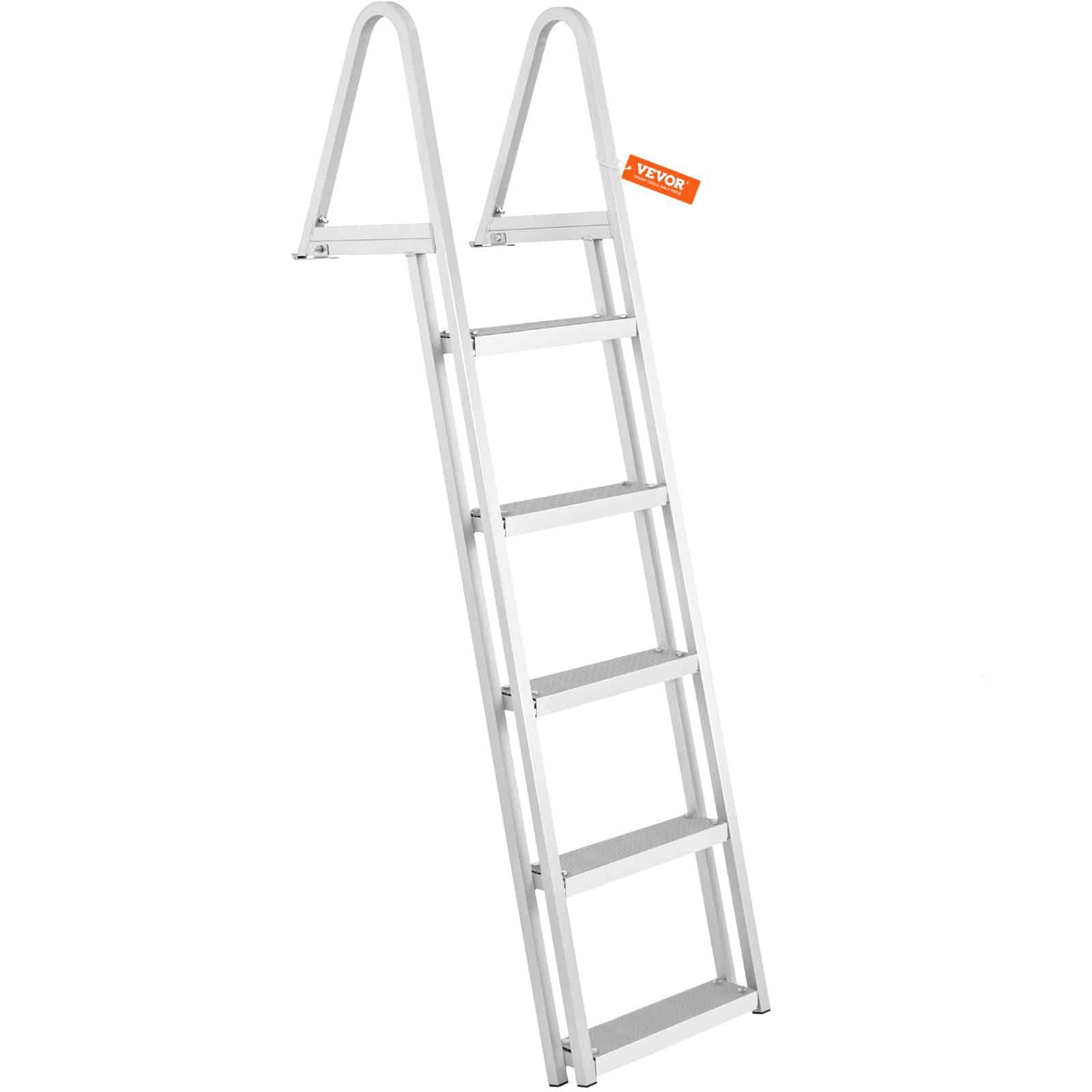 VEVOR 5-Step Removable Dock Ladder, 159kg Load, Non-Slip 30x10cm Steps, Aluminum Marine Boarding Ladder for Boat/Pool/Dock - Зображення 10