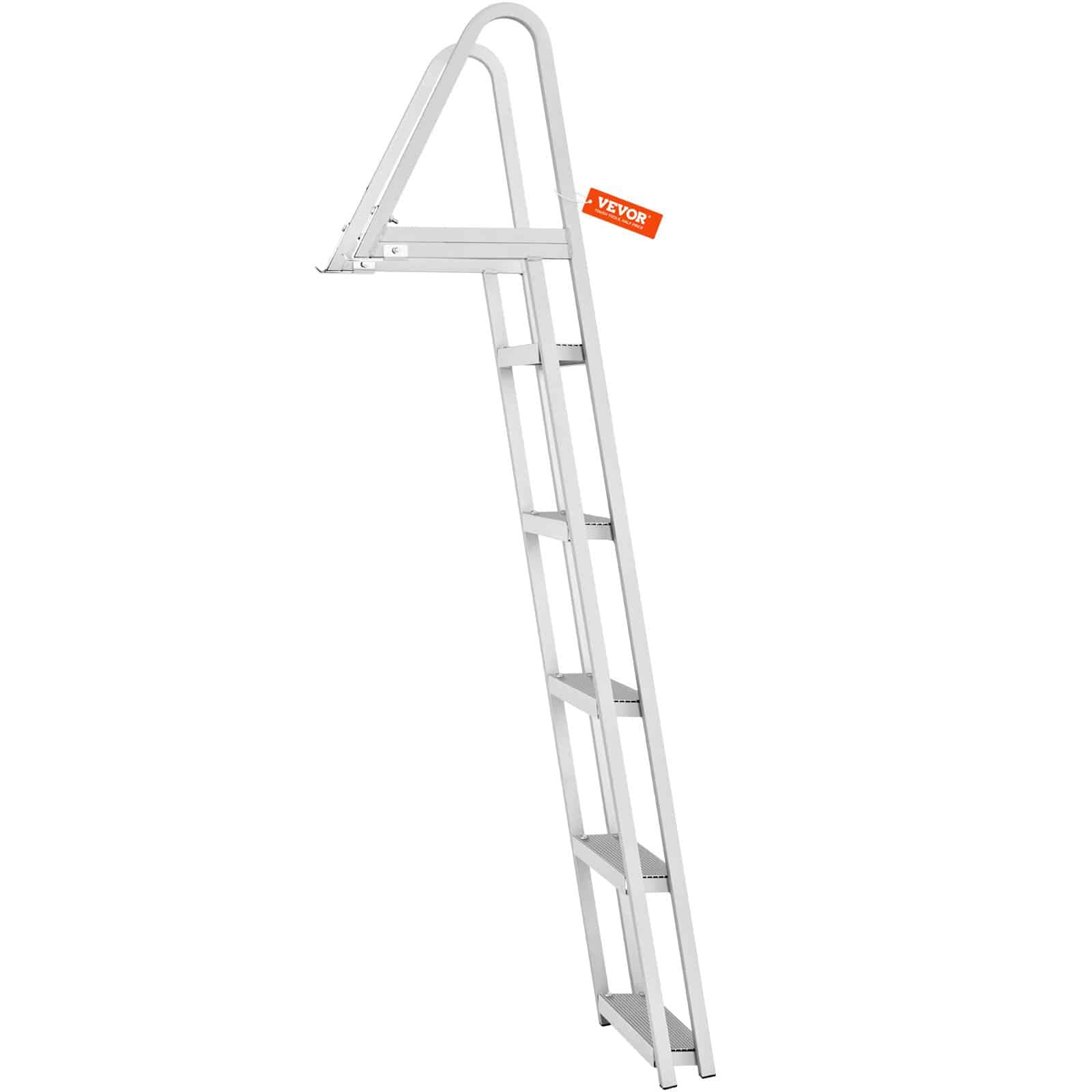 VEVOR 5-Step Removable Dock Ladder, 159kg Load, Non-Slip 30x10cm Steps, Aluminum Marine Boarding Ladder for Boat/Pool/Dock - Зображення 11
