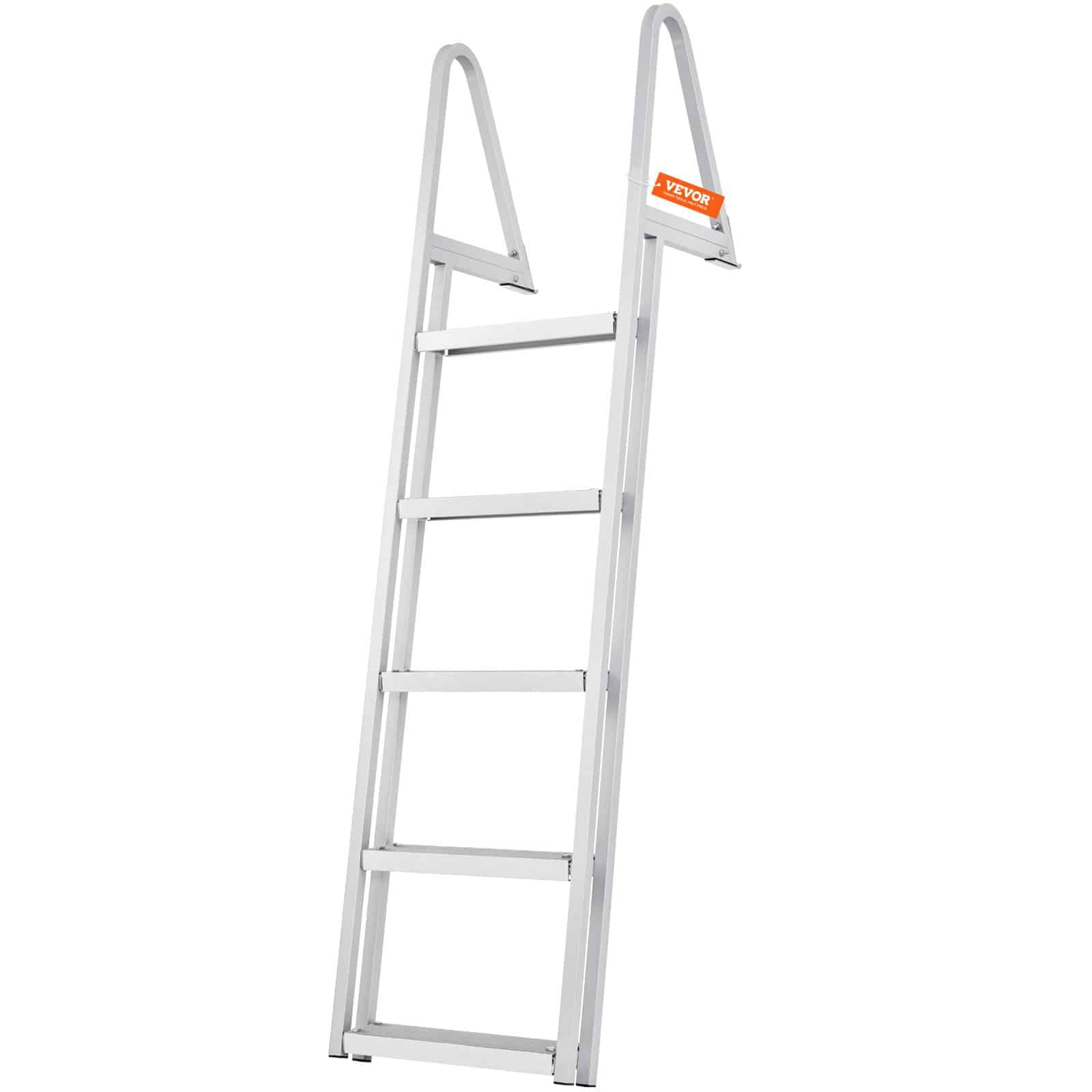 VEVOR 5-Step Removable Dock Ladder, 159kg Load, Non-Slip 30x10cm Steps, Aluminum Marine Boarding Ladder for Boat/Pool/Dock - Зображення 12