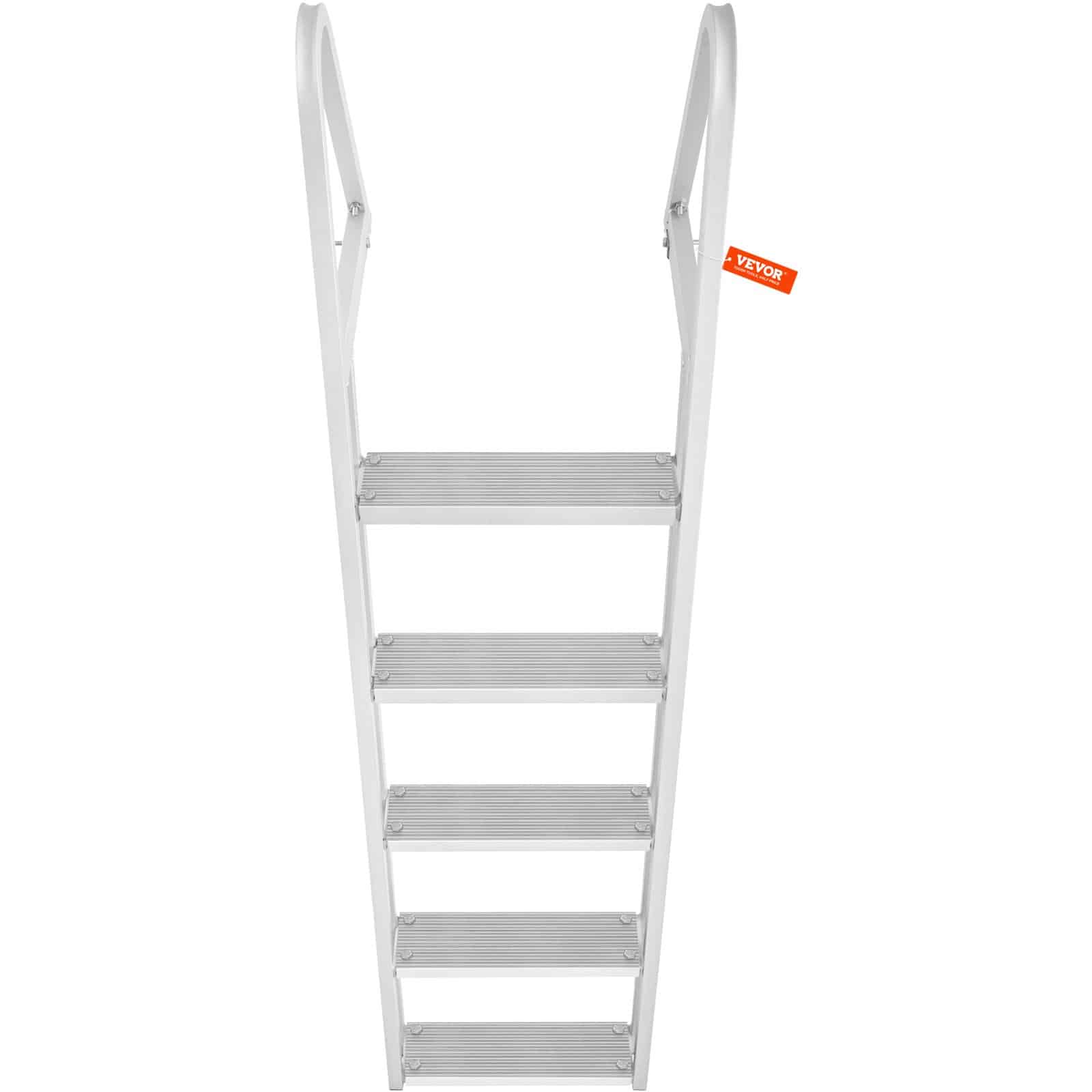 VEVOR 5-Step Removable Dock Ladder, 159kg Load, Non-Slip 30x10cm Steps, Aluminum Marine Boarding Ladder for Boat/Pool/Dock - Зображення 9