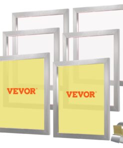 Комплект для трафаретной печати VEVOR с 6 алюминиевыми рамками, сеткой 305, экранами 50,8 x 61 см для печати на текстиле и плоских материалах
